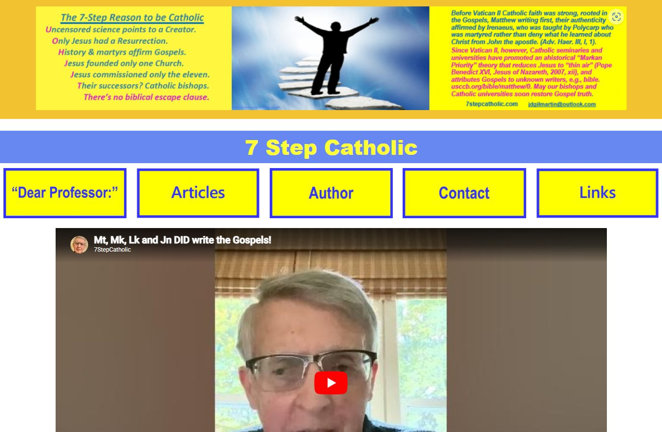 7 Step Catholic website homepage design preview